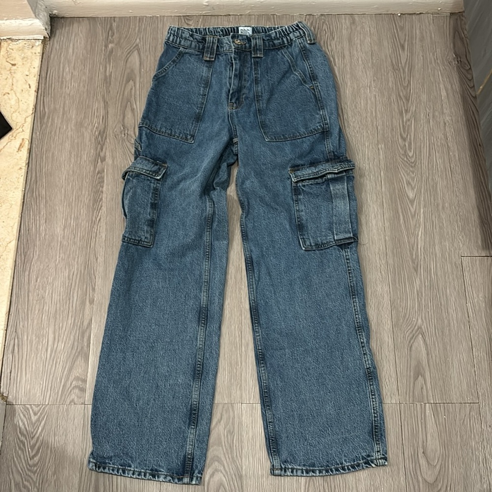 BDG Blue Cargo Boot Cut Jeans